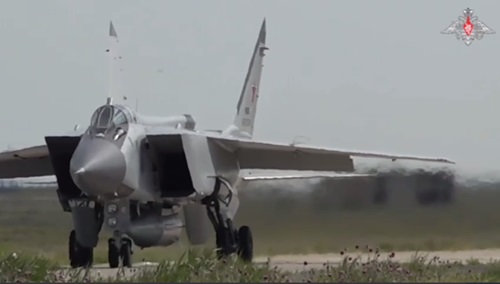 Миг-31К. Скриншот кадра видео Минобороны России